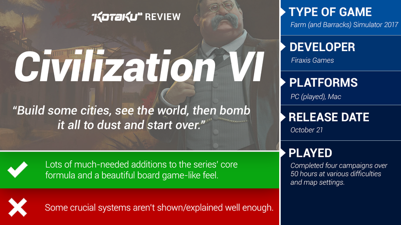 Illustration for article titled Civilization VI: The Kotaku Review